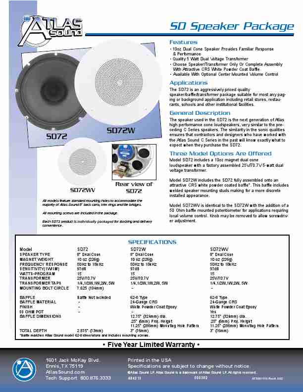 Atlas Sound Speaker System SD72WV-page_pdf